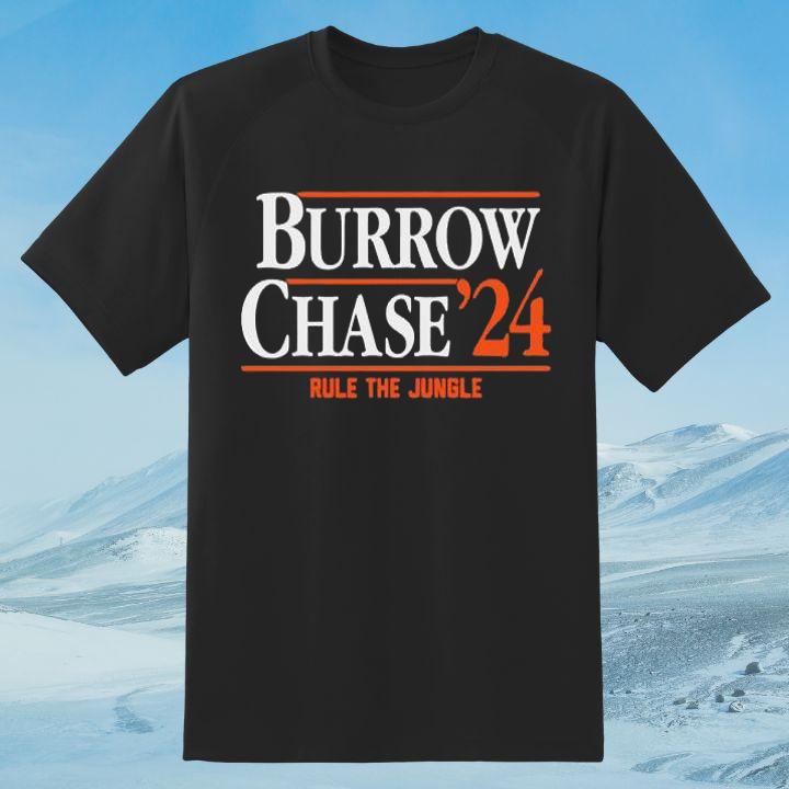 Rule the Jungle with 2024 Burrow Chase Cincinnati Bengals T-Shirt