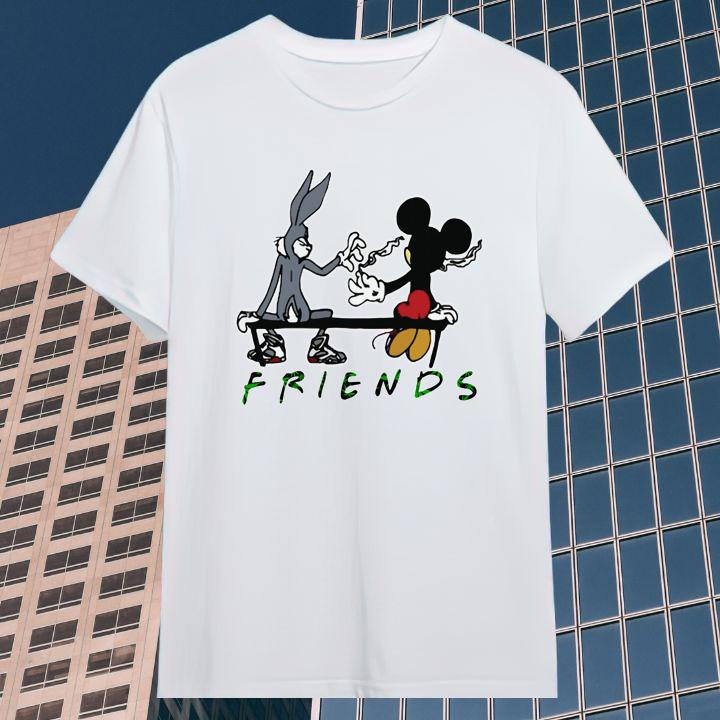 Official Friends Bugs Bunny and Mickey Mouse Disney Looney Tunes T-Shirt