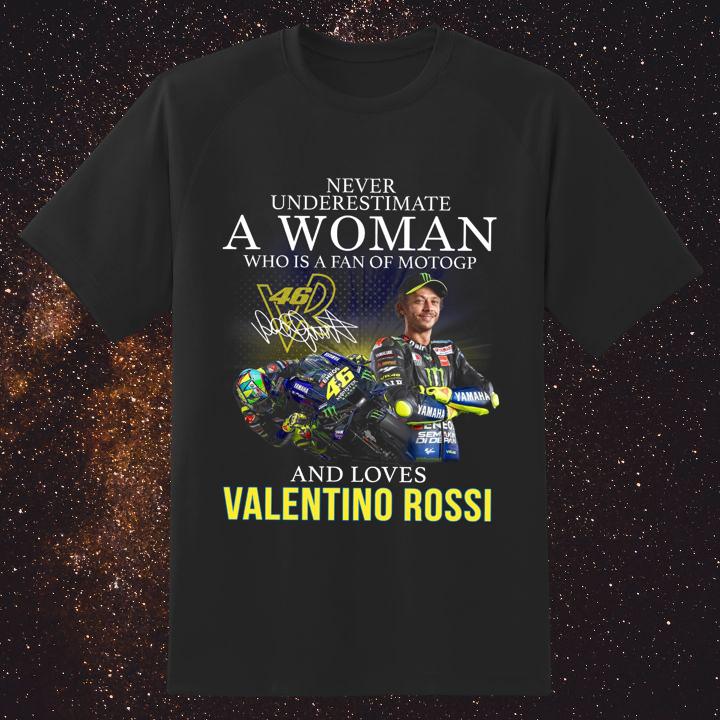 Premium A Woman Who Is A Fan Of Motogp Valentino Rossi Autograph T-Shirt