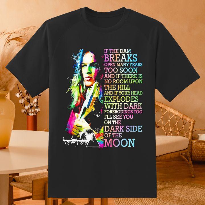 Premium Pink Floyd Rock Band Brain Damage Lyrics T-Shirt