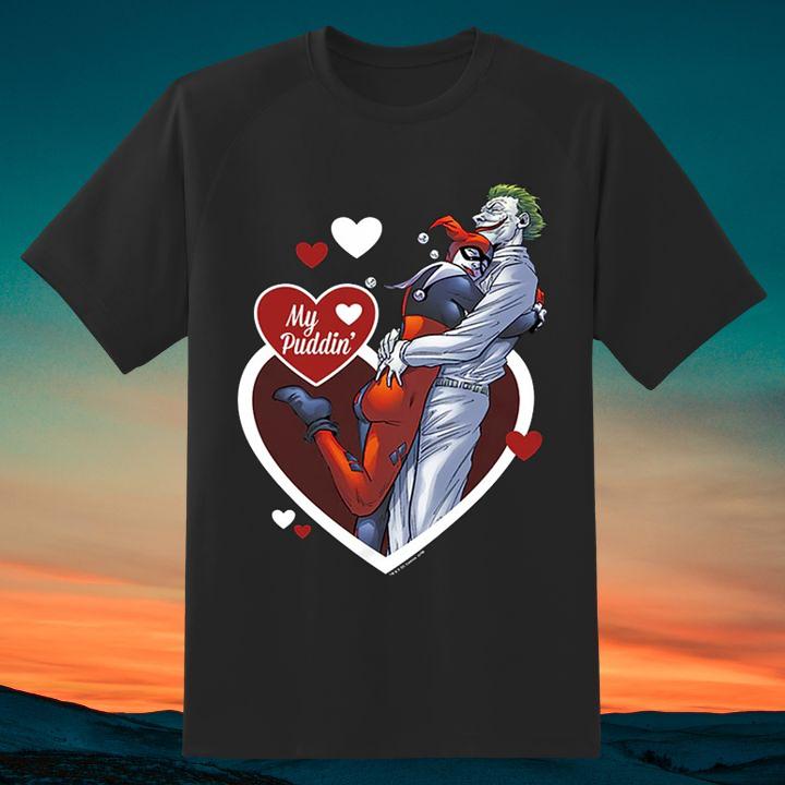 Premium Joker Harley Quinn My Puddin' Dc Comics Valentine'S Day T-Shirt