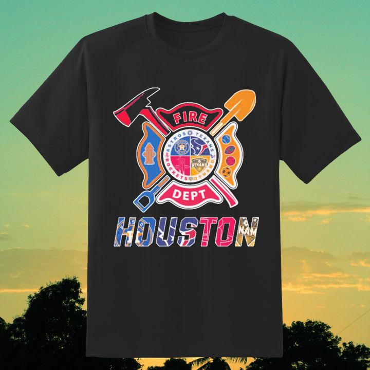 Fire Dept Houston Sports Firefighter T-Shirt
