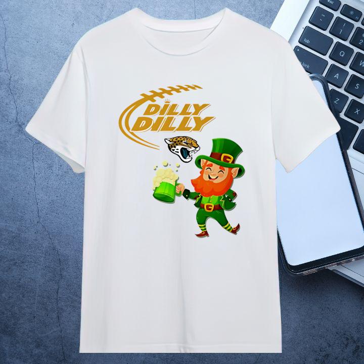 St. Patricks Day Jacksonville Jaguars Leprechaun Irish Dilly Dilly T-Shirt