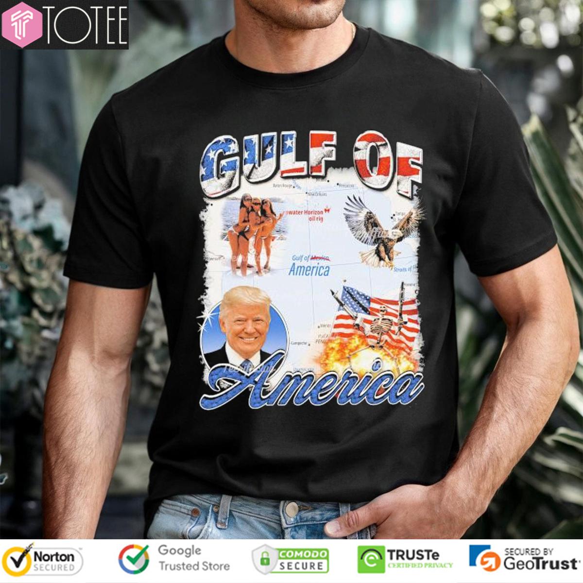 Trump Gulf Of America USA Flag T-Shirt