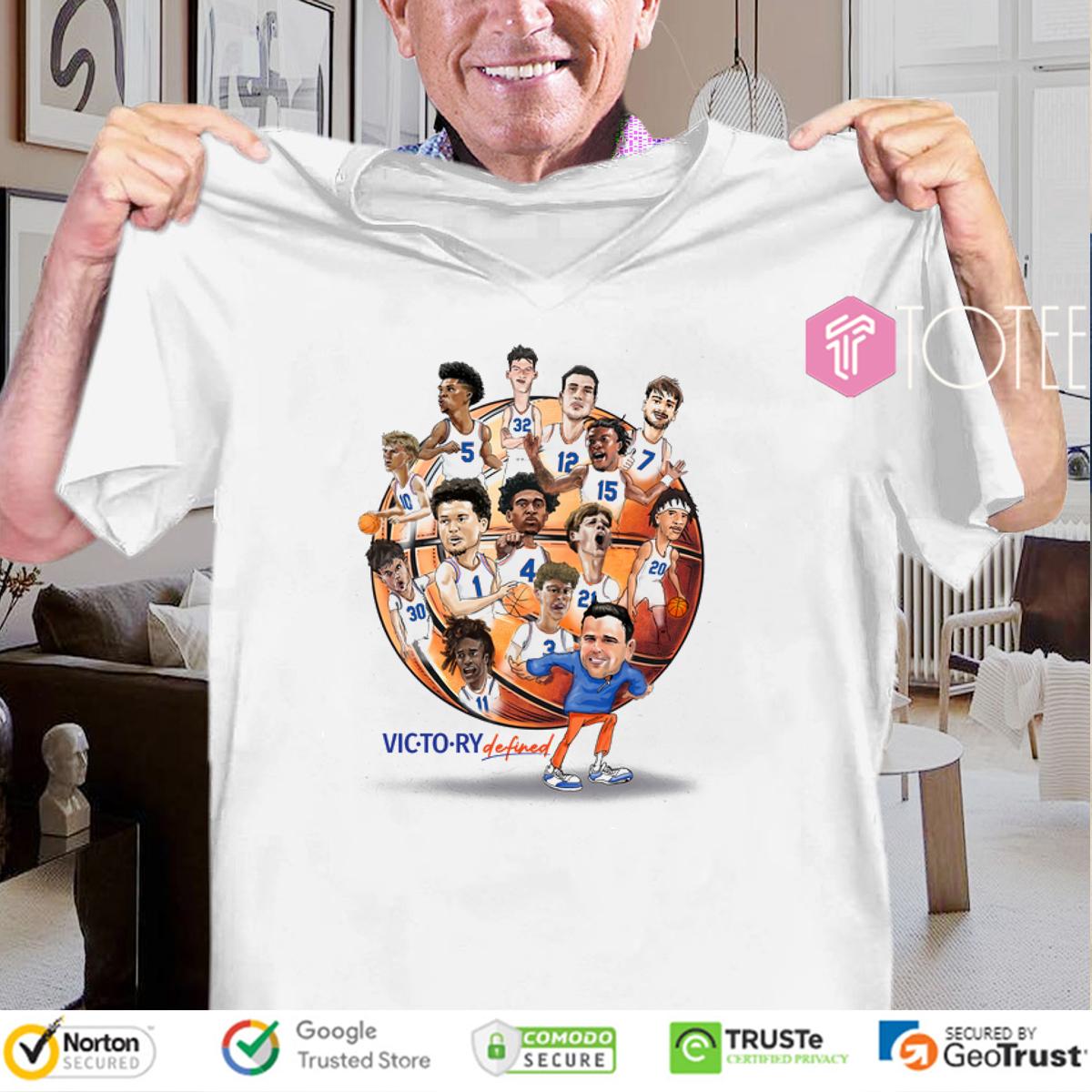 Victory Defined Florida Mens Basketball Student-Athletes Caricature T-Shirt