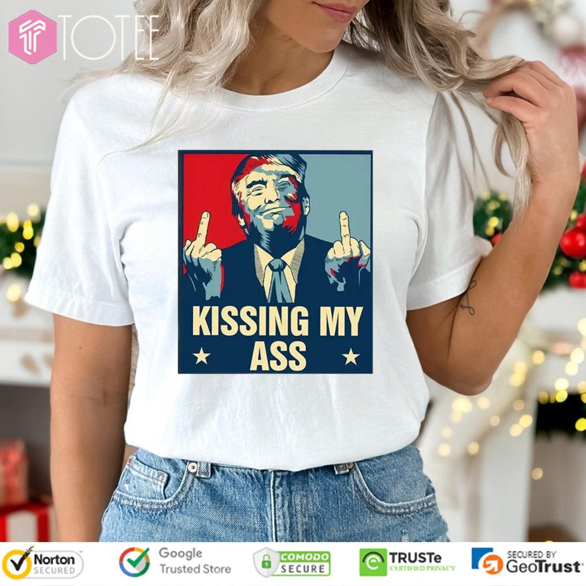 Trump Negotiate Tariffs Kissing My Ass t-shirt