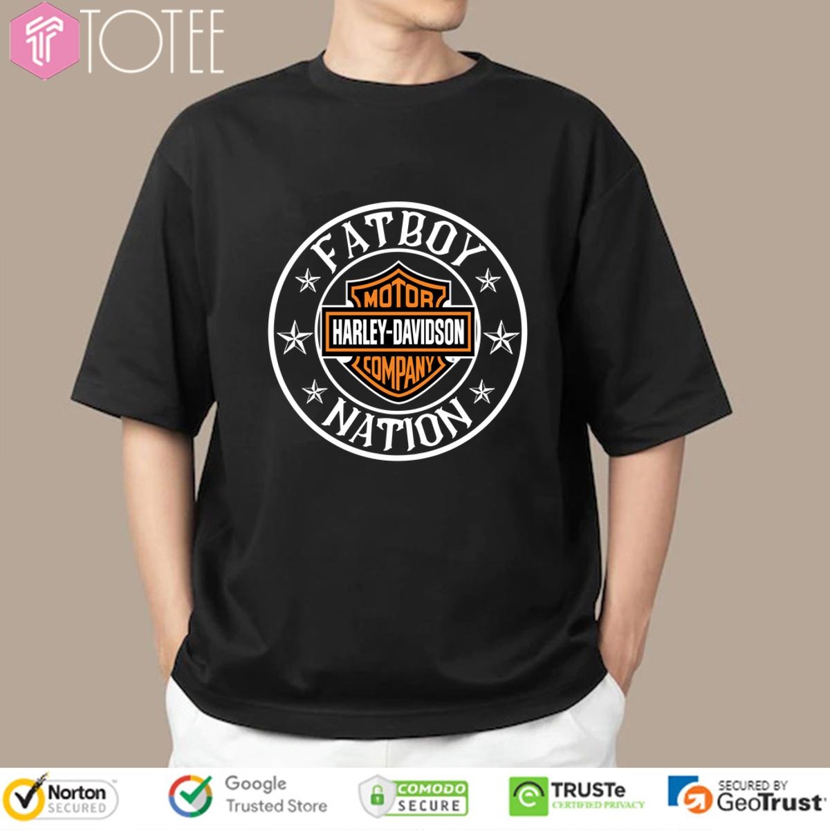 Motor Harley Davidson Company Fatboy Nation T-shirt