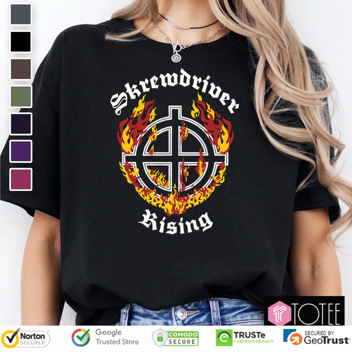 The Skrewdriver Rising Rock band TShirt: Rock Band Collector's Item