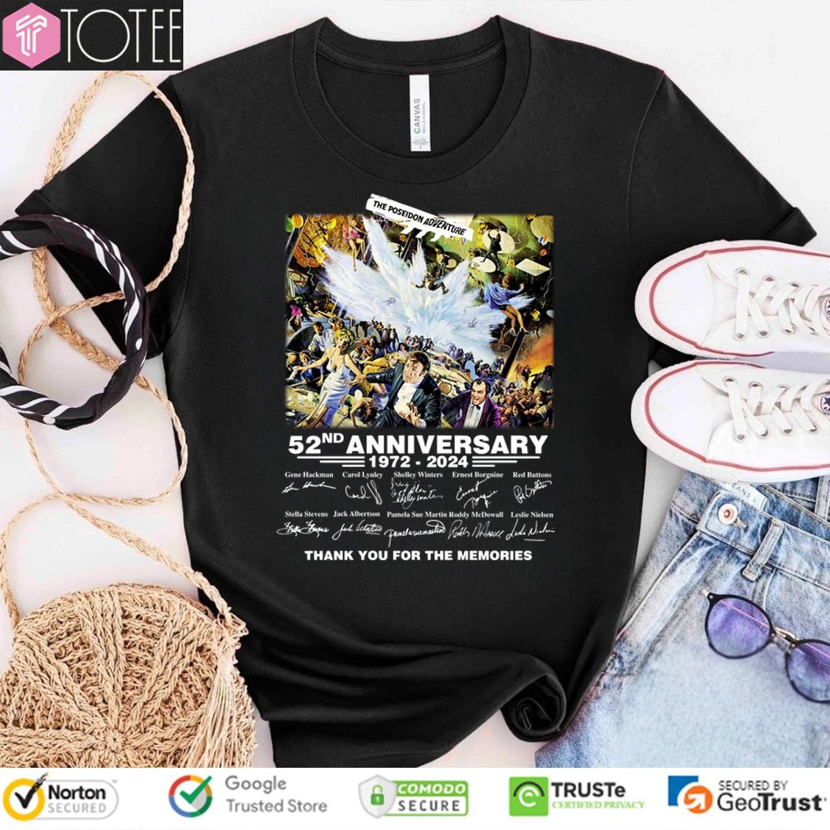 The Poseidon Adventure 52Th Anniversary 1972 2024 Thank You For The Memories t-shirt
