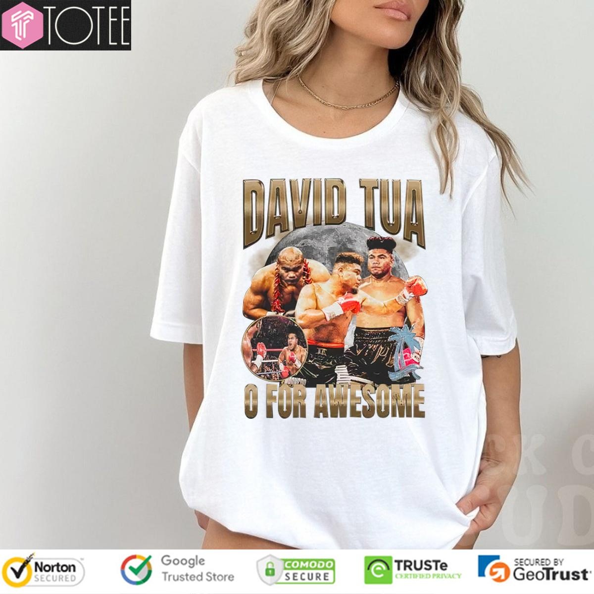 David Tua 0 For Awesome T-shirt