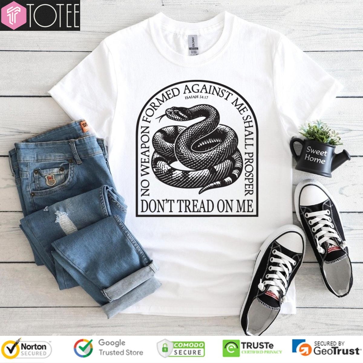 Dont Tread On Me Coiled Snake Gadsden Flag Patriot T-shirt