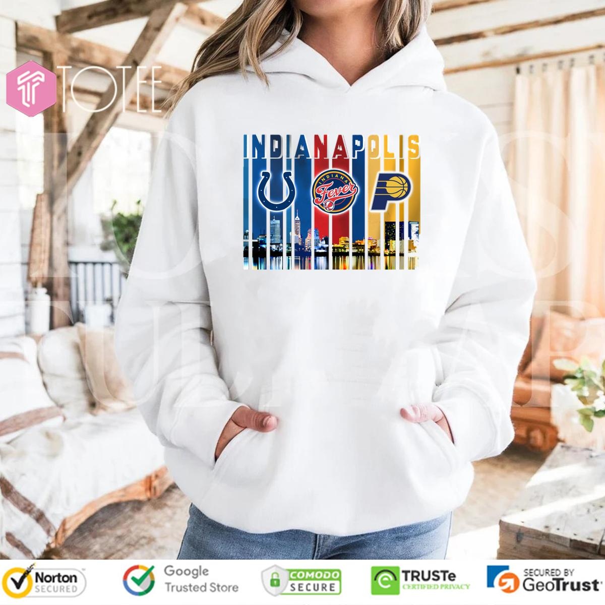 Indianapolis Sport Teams City Skyline Colts Fever Pacers Hoodie