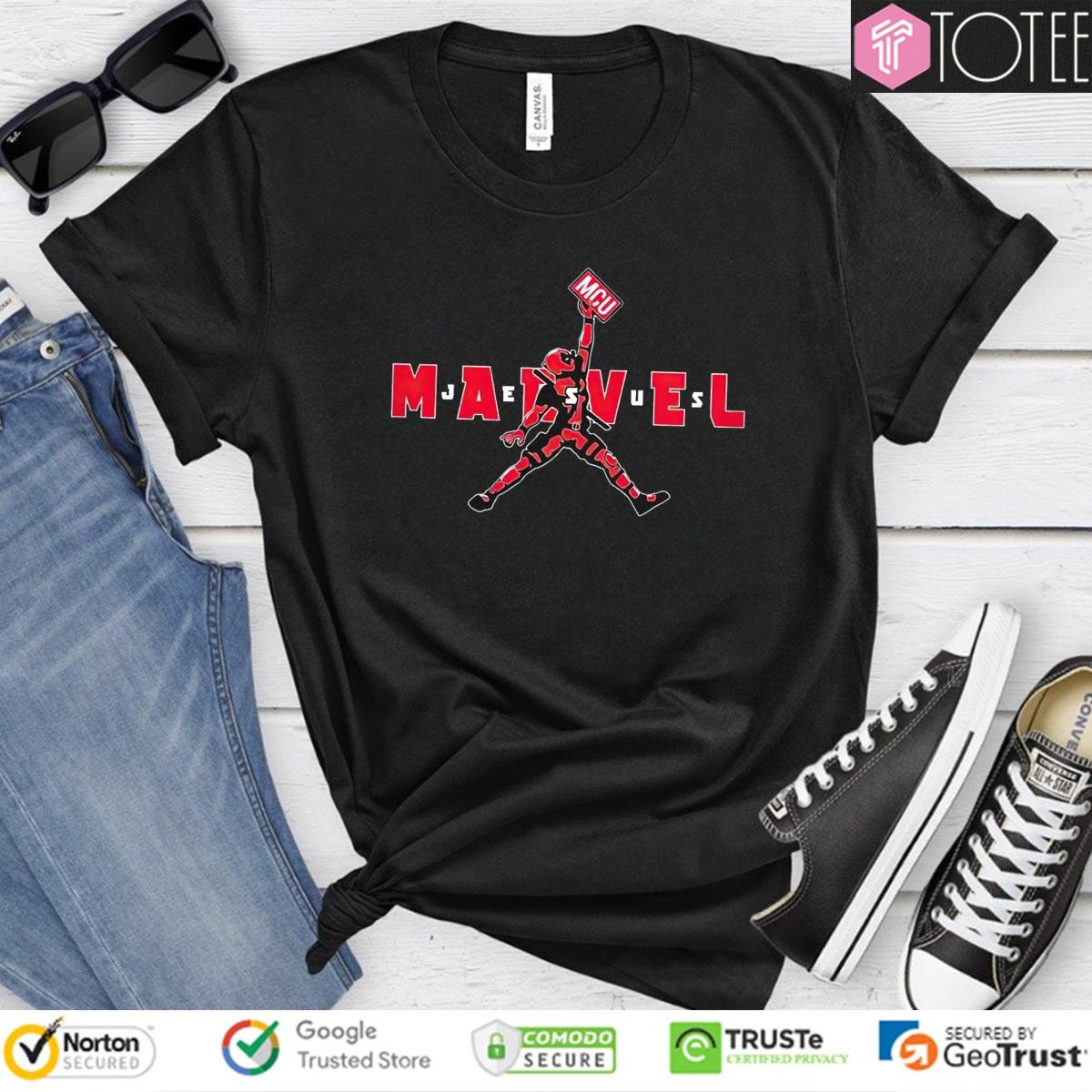 Marvel Air Deadpool Mcu Parody Air Jordan Jumpman Logo T-shirt